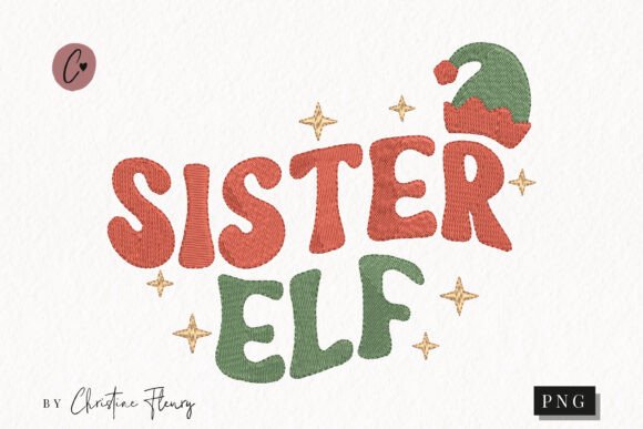 Evaluating the Faux Embroidery Sister Elf PNG for Etsy Shops