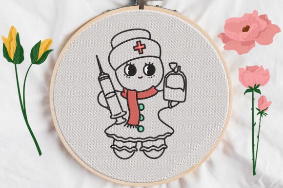 Nurse Gingerbread Applique Embroidery Review