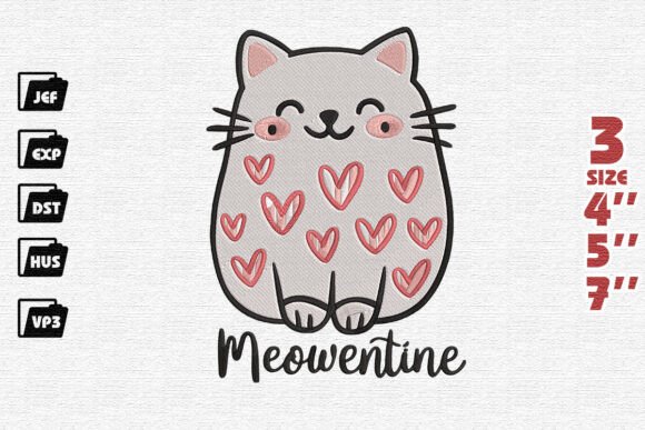 Review: Adorable Cat Valentine Embroidery for Craft Fairs