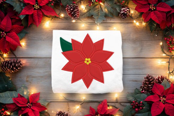 Review: Christmas Poinsettia Applique Embroidery for Merch