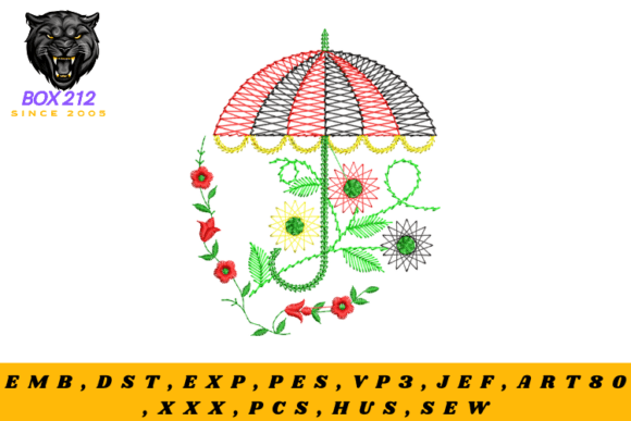 Review: Flower Umbrella Digital Embroidery for Real Projects