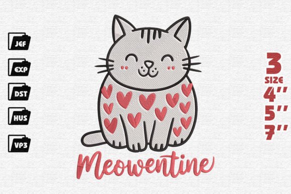 Review: Valentine Kitten Embroidery for Boutique Sweatshirts