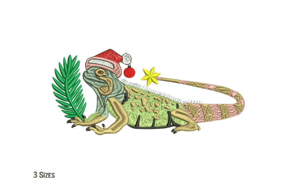 Reviewing the Christmas Chameleon Embroidery Design