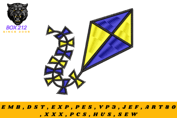 Reviewing the Colorful Kite Embroidery Design